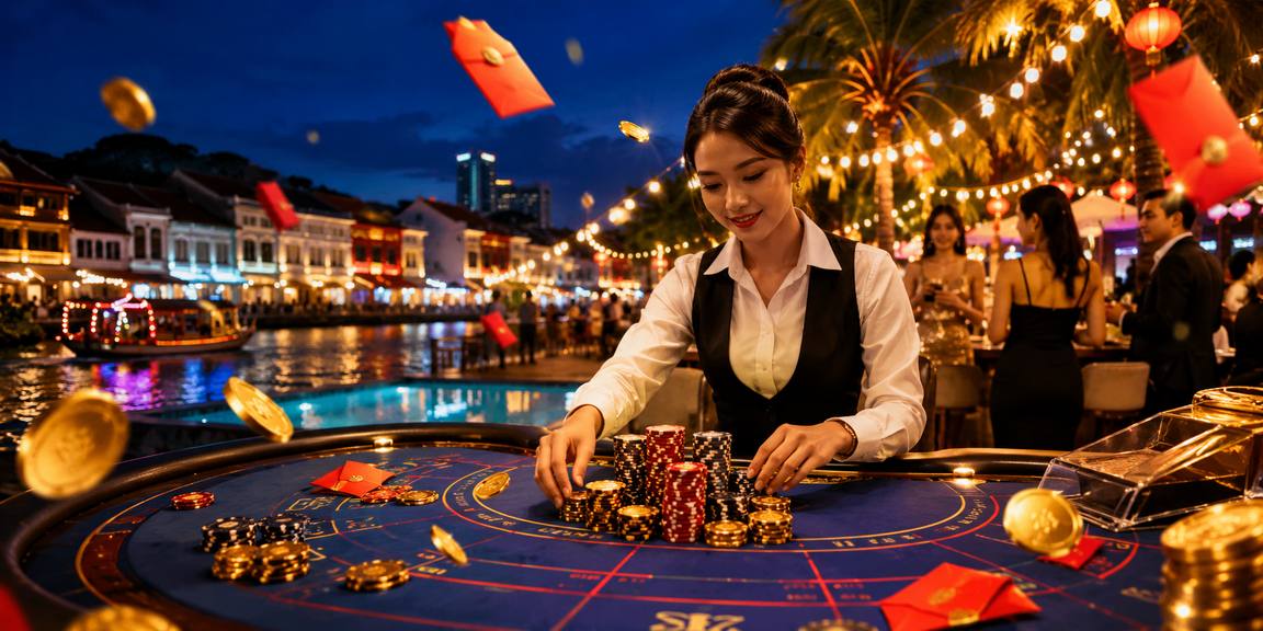 Meja Baccarat, Roulette dan Blackjack dengan Dealer Sebenar
